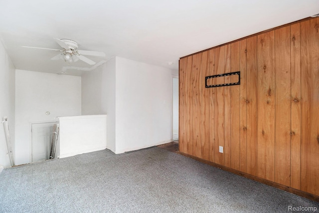 4149 Harriet St, Inkster, MI 48141 - unfurnished room with carpet floors, ceiling fan, and baseboards