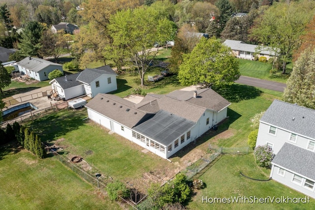 aerial perspective of suburban area