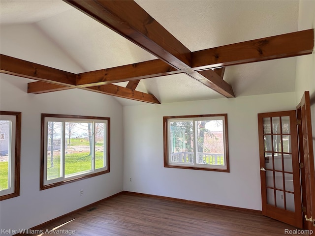 2800 E Booth Rd, Au Gres, MI 48703 - empty room with wood finished floors and baseboards