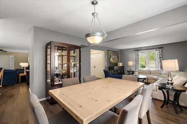 25455 Buckminster Dr, Novi, MI 48375 - dining space with dark wood-style floors and baseboards