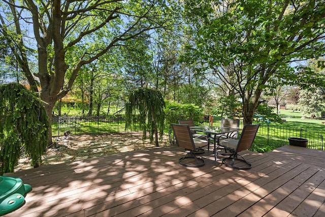 25455 Buckminster Dr, Novi, MI 48375 - wooden deck featuring outdoor dining space
