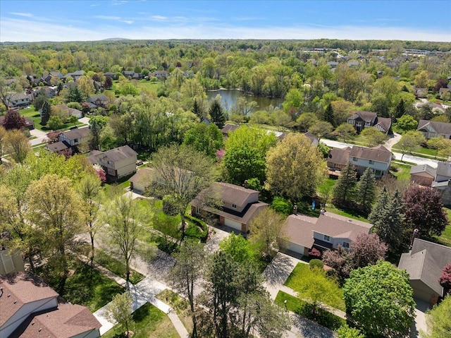 25455 Buckminster Dr, Novi, MI 48375 - view of property location with nearby suburban area, a forest, and a nearby body of water