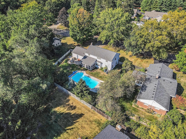 2021 Skyler Dr, Kalamazoo, MI 49008 - bird's eye view of a pool