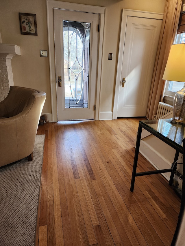 2414 Yale Ave, Royal Oak, MI 48067 - entryway with healthy amount of natural light, wood finished floors, and baseboards