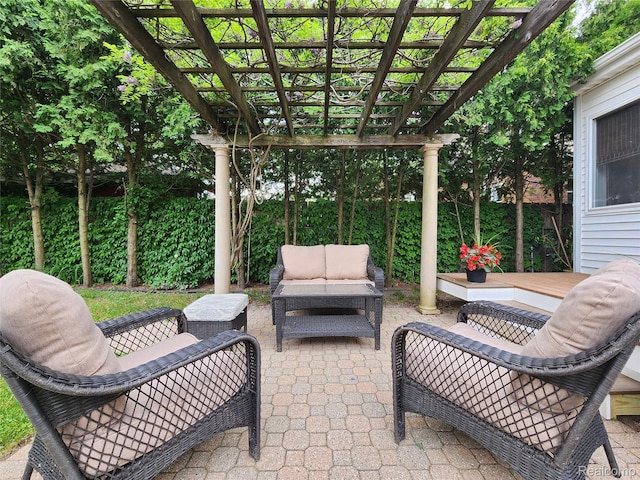 2414 Yale Ave, Royal Oak, MI 48067 - view of patio / terrace featuring a pergola and an outdoor hangout area