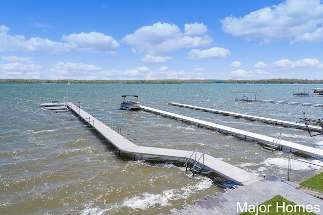 dock featuring a water view