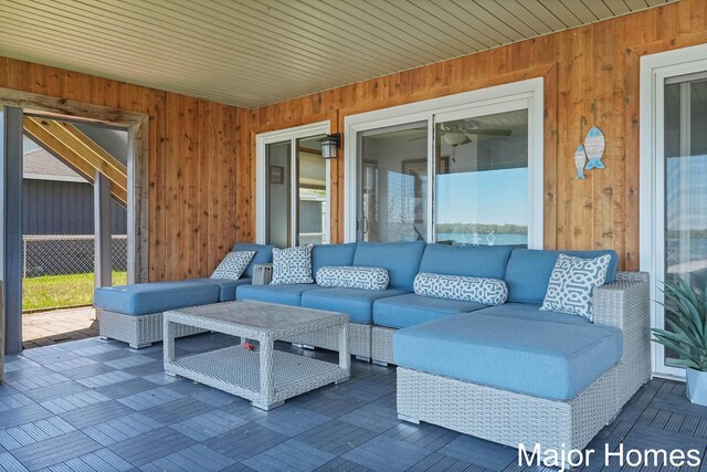 view of patio / terrace featuring an outdoor hangout area