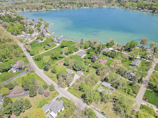 drone / aerial view of a large body of water
