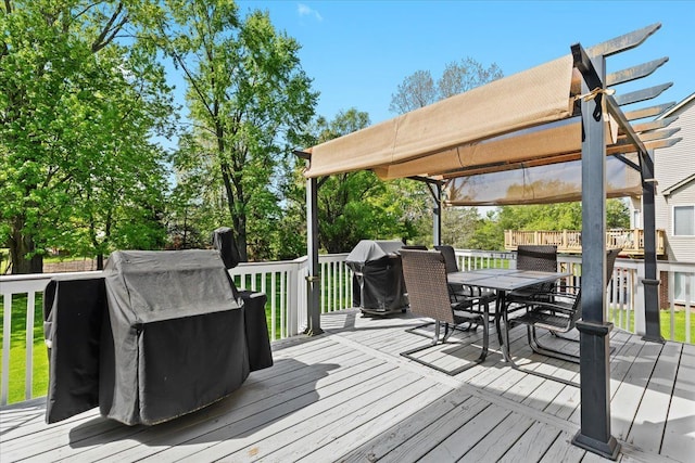 3645 Sandbar Dr, Commerce Twp, MI 48382 - deck featuring outdoor dining area and area for grilling