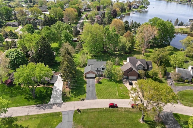 3645 Sandbar Dr, Commerce Twp, MI 48382 - aerial view of residential area featuring a large body of water