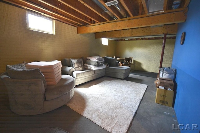 1872 Allan St, Adrian, MI 49221 - basement featuring brick wall