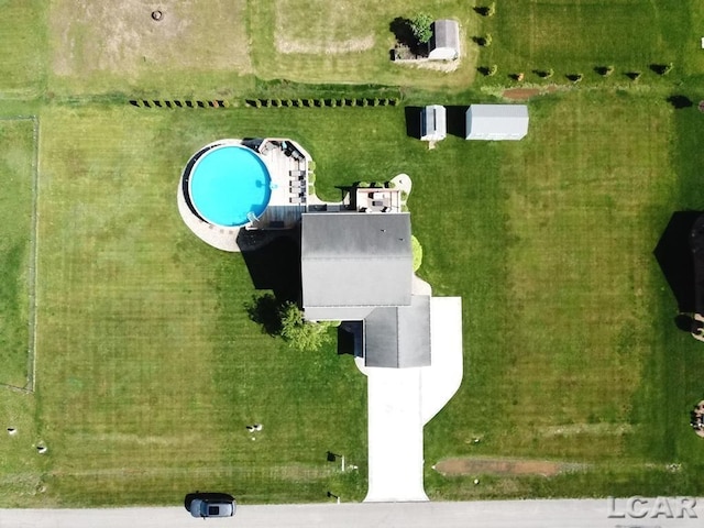 1872 Allan St, Adrian, MI 49221 - drone / aerial view of a pool