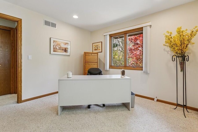 10059 Weko Dr, Bridgman, MI 49106 - office space with baseboards, light colored carpet, and recessed lighting