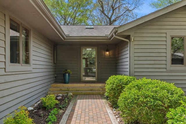 10059 Weko Dr, Bridgman, MI 49106 - property entrance featuring a shingled roof