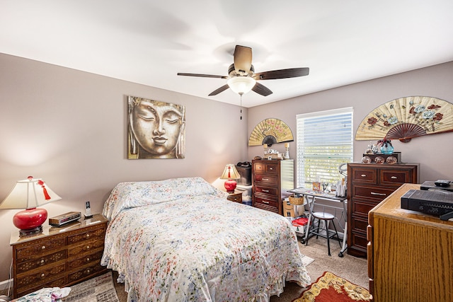 754 Autumn Valley Dr, Ortonville, MI 48462 - bedroom with light carpet and ceiling fan