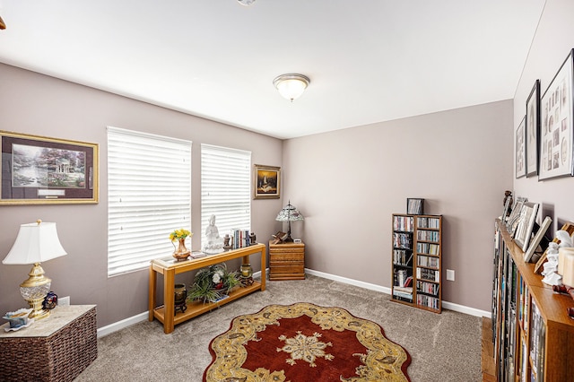 754 Autumn Valley Dr, Ortonville, MI 48462 - office area featuring carpet flooring and baseboards
