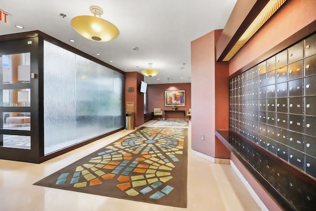 300 Riverfront Dr Unit 300/4C, Detroit, MI 48226 - welcome area with mail area