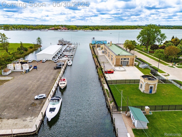 441 Parkview Dr, Detroit, MI 48214 - bird's eye view of a nearby body of water