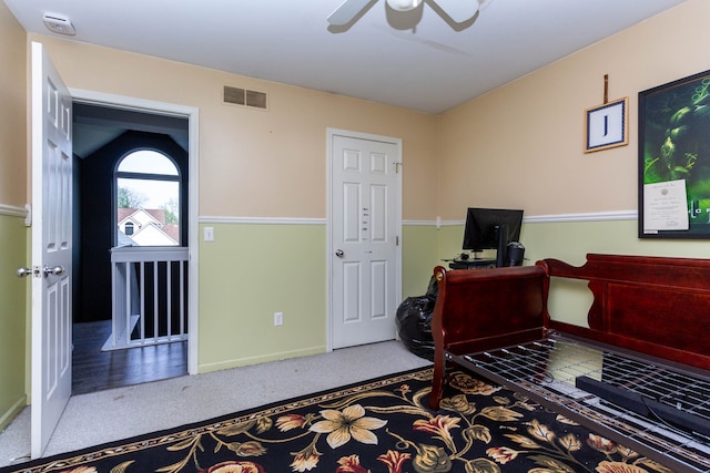 2761 Tomahawk Dr, Waterford, MI 48328 - home office featuring carpet, a ceiling fan, and baseboards