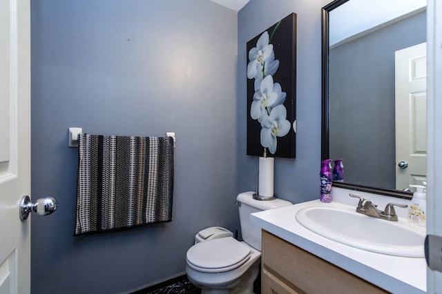 2761 Tomahawk Dr, Waterford, MI 48328 - half bathroom with vanity and toilet