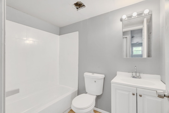 18250 Weaver St, Detroit, MI 48228 - bathroom with toilet, vanity, shower / tub combination, and baseboards