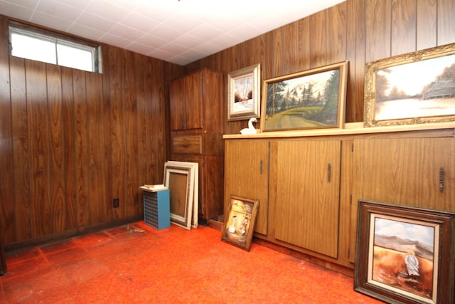 13687 W Tremblay Dr, Vicksburg, MI 49097 - empty room featuring wood walls