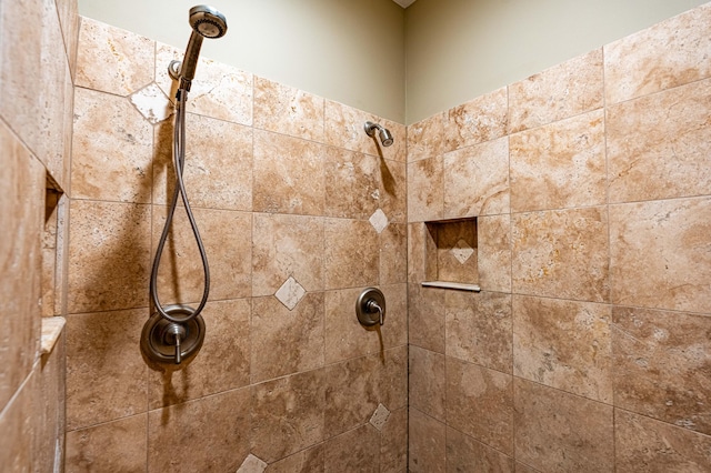 bathroom view of a tile shower