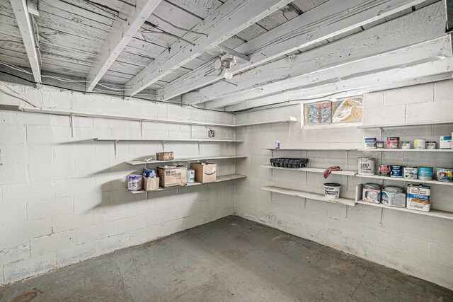 3771 E Loop Rd, Hesperia, MI 49421 - basement with concrete block wall