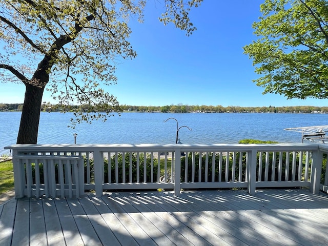 63568 Zabel Shores Rd, Sturgis, MI 49091 - deck featuring a water view