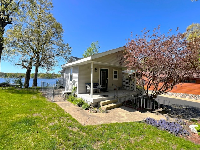 63568 Zabel Shores Rd, Sturgis, MI 49091 - rear view of property featuring a deck with water view