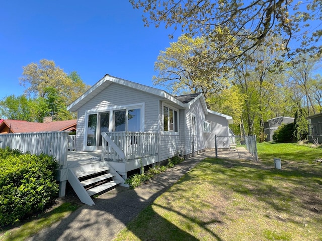 63568 Zabel Shores Rd, Sturgis, MI 49091 - view of home's exterior featuring a deck