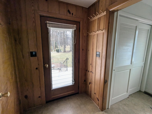 63568 Zabel Shores Rd, Sturgis, MI 49091 - entryway with wood walls