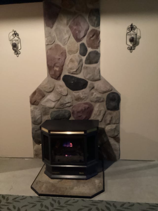 3135 Walnut Hls, Leonard, MI 48367 - detailed view of a wood stove