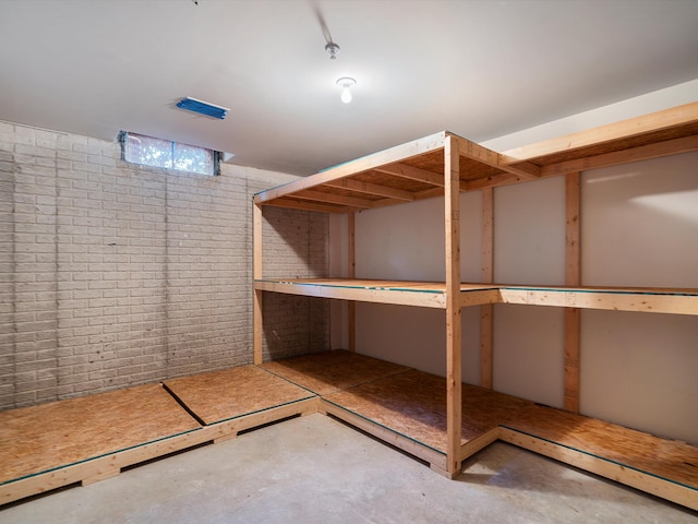 view of storage area