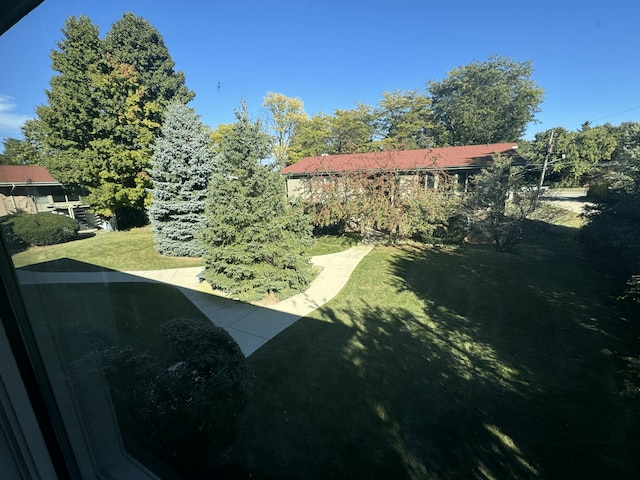 view of green lawn
