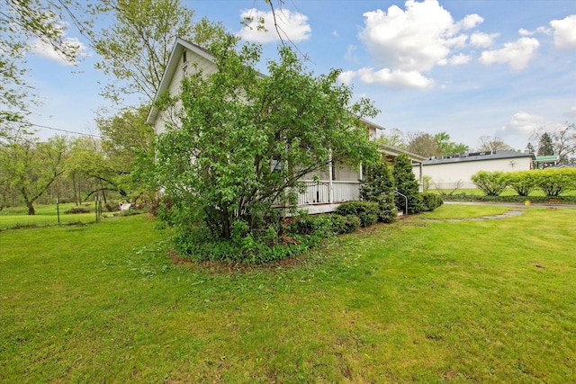 view of grassy yard