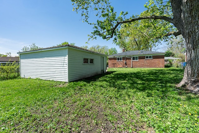 view of grassy yard