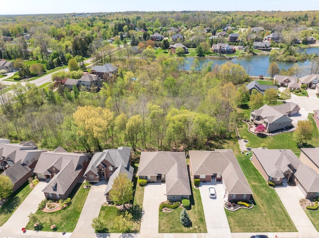 58651 Glacier Club Dr, Washington, MI 48094 - aerial perspective of suburban area with a large body of water