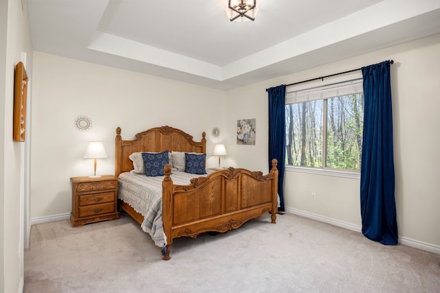 58651 Glacier Club Dr, Washington, MI 48094 - carpeted bedroom featuring baseboards and a raised ceiling