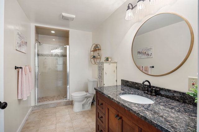 58651 Glacier Club Dr, Washington, MI 48094 - full bath featuring a stall shower, vanity, toilet, and tile patterned floors