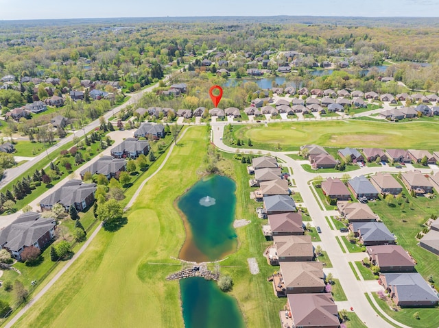 58651 Glacier Club Dr, Washington, MI 48094 - aerial view of residential area with a nearby body of water and a golf club