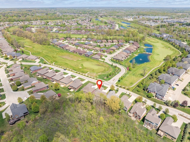 58651 Glacier Club Dr, Washington, MI 48094 - aerial view of property and surrounding area with a nearby body of water, nearby suburban area, and a golf club