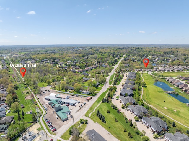 58651 Glacier Club Dr, Washington, MI 48094 - view of property location with a nearby body of water, a golf course, and nearby suburban area