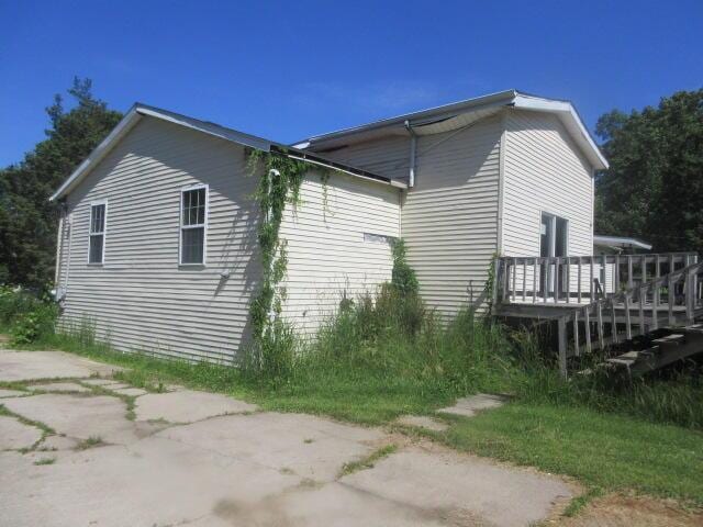 34637 76th St, Covert, MI 49043 - view of home's exterior featuring a wooden deck