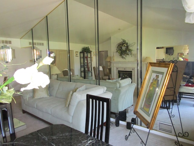 29100 Sunnydale St, Livonia, MI 48154 - living room featuring lofted ceiling