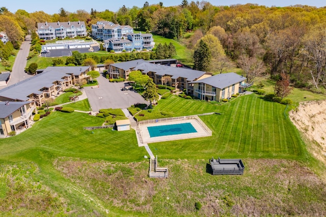 4150 Ridge Rd Unit 21, Stevensville, MI 49127 - drone / aerial view of a pool area