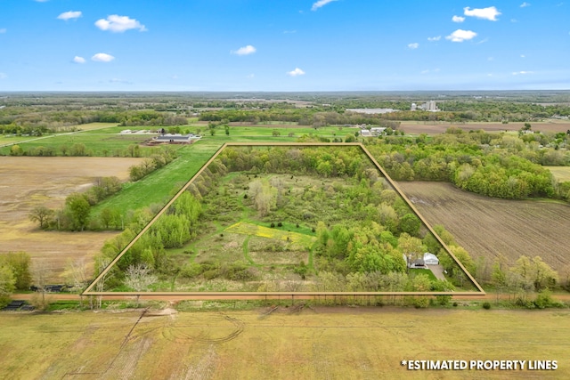 465 Ridge Rd, Quincy, MI 49082 - view of rural area with property boundaries highlighted and agricultural land