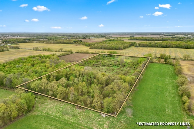 465 Ridge Rd, Quincy, MI 49082 - overview of rural landscape with property parcel outlined