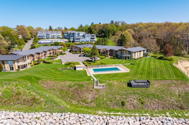 4150 Ridge Rd Unit 21And 22, Stevensville, MI 49127 - bird's eye view of a pool area