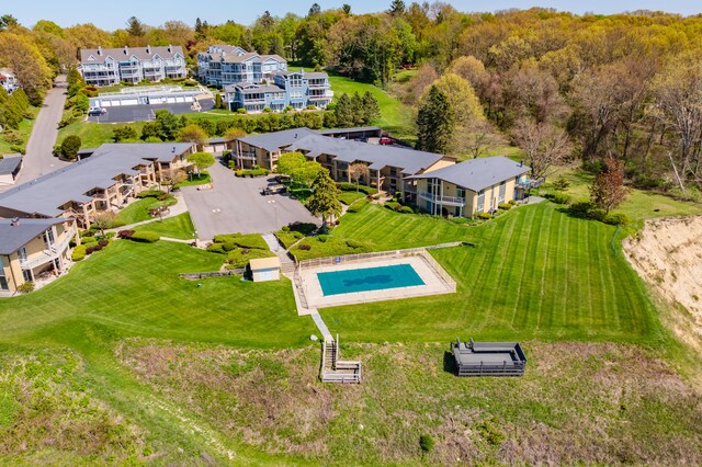 4150 Ridge Rd Unit 22, Stevensville, MI 49127 - aerial view of a pool
